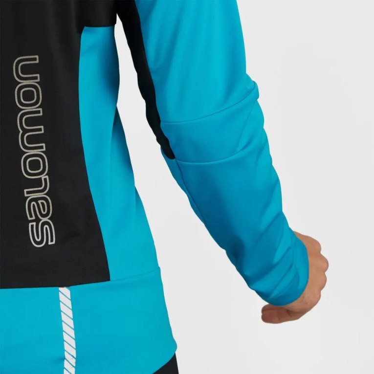 Turquoise Salomon Gore Tex Infinium Windstopper Pro Men's Jackets | IE WR1948